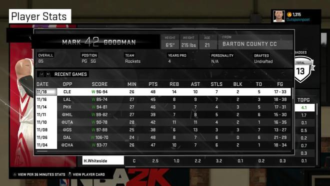 My Last 10 Games before Jackson Ellis stopped by.