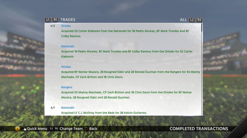 MLB 18 Trade Orioles